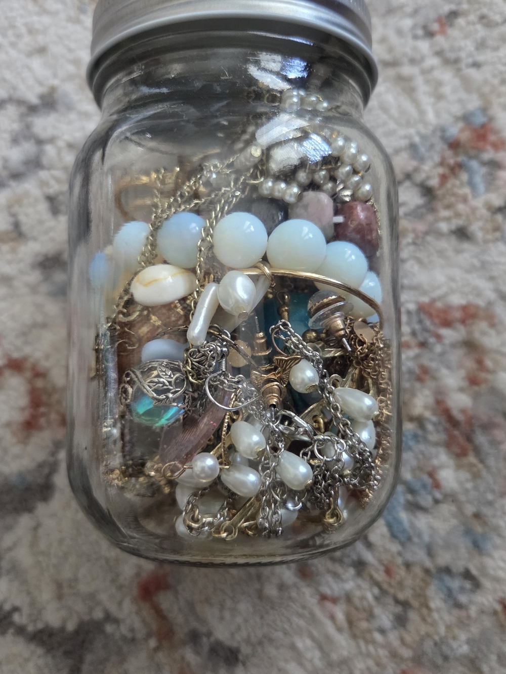 Ocean Theme assorted Jewelry Mason Jar